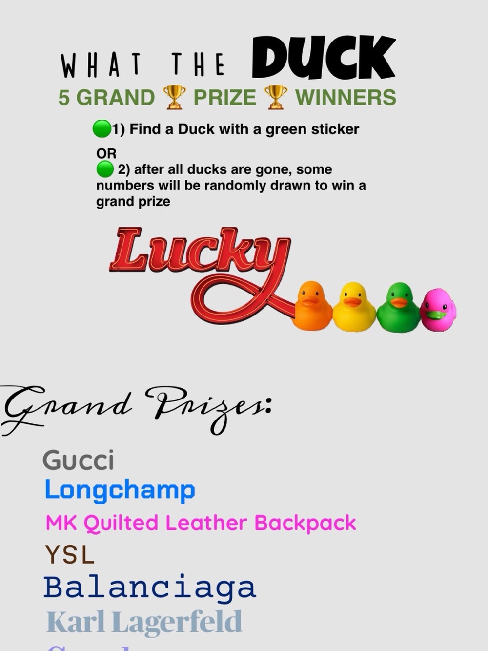 5 luxury winning ducks brands in description